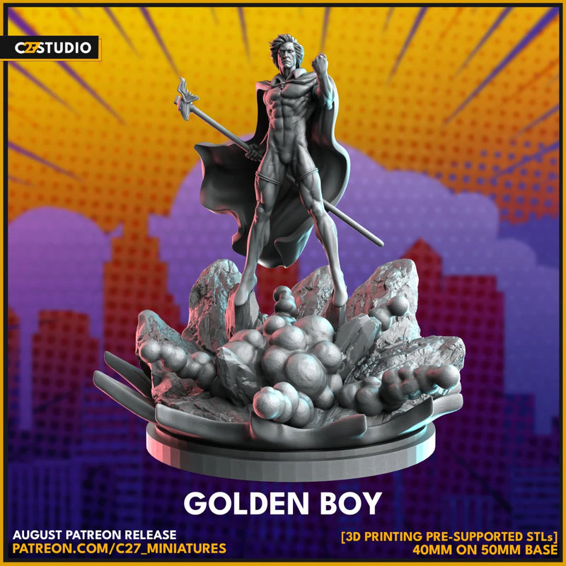 Adam Warlock Marvel MCP-compatible resin miniature by C27 Studios - product image 2