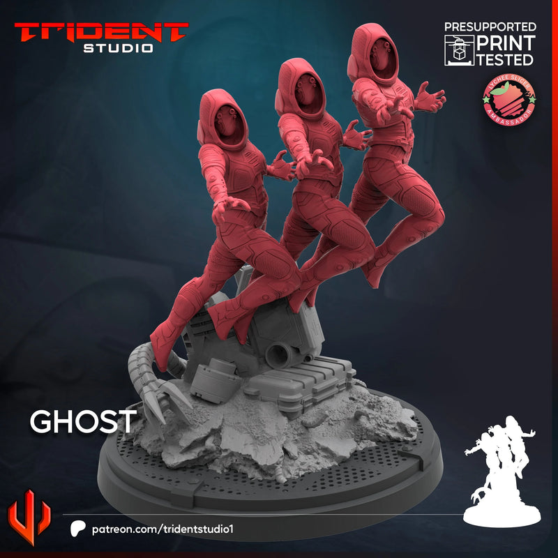 Ghost Marvel MCP-compatible 40mm resin proxy miniature by Trident Miniatures - product image 2