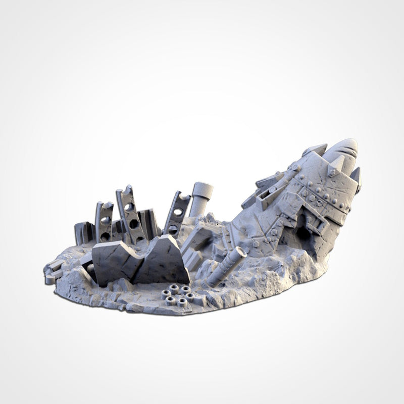 Crashed Planes 3D printed terrain view 2