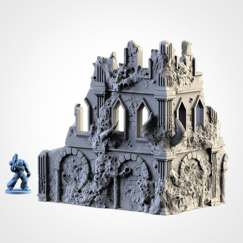 Infected Ruins 3D printed terrain view 2