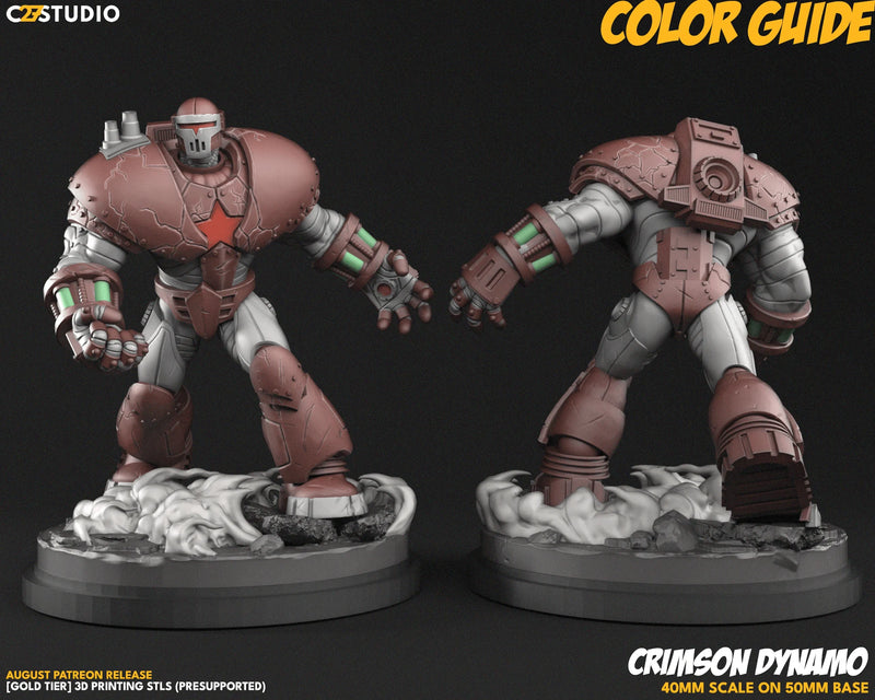 Crimson Dynamo Marvel MCP-compatible resin miniature by C27 Studios - product image 2