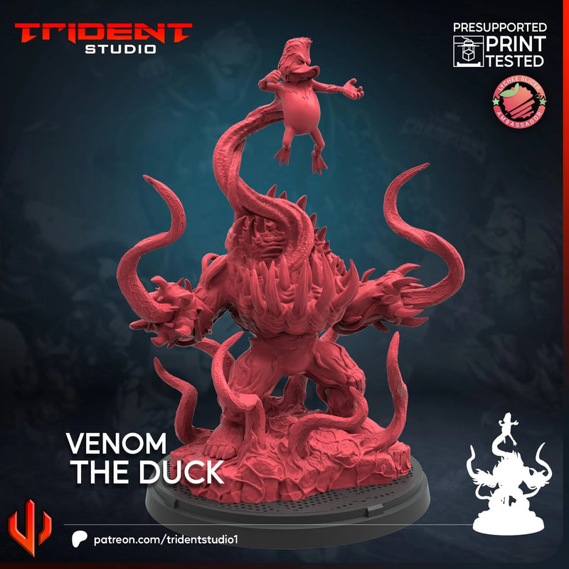 Venom The Duck Marvel MCP-compatible 40mm resin proxy miniature by Trident Miniatures - product image 2