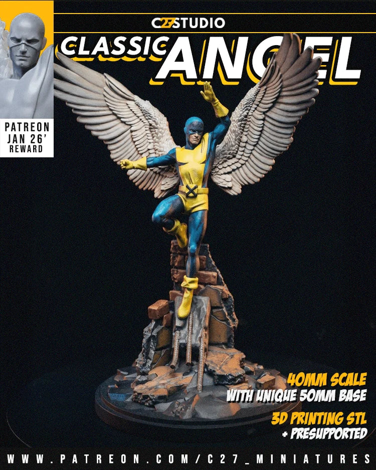 Angel (Original) Marvel MCP-compatible resin miniature by C27 Studios - product image 2