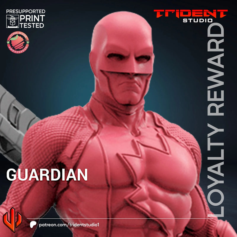 Guardian Marvel MCP-compatible 40mm resin proxy miniature by Trident Miniatures - product image 2