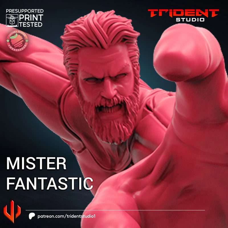 Mister Fantastic Marvel MCP-compatible 40mm resin proxy miniature by Trident Miniatures - product image 2