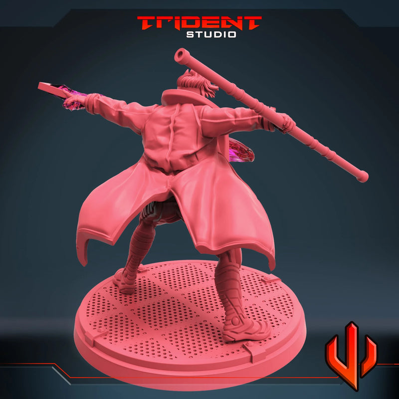 Gambit - Sculpt A Marvel MCP-compatible 40mm resin proxy miniature by Trident Miniatures - product image 2