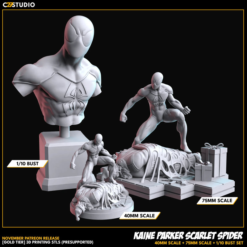Scarlet Spider Marvel MCP-compatible resin miniature by C27 Studios - product image 2