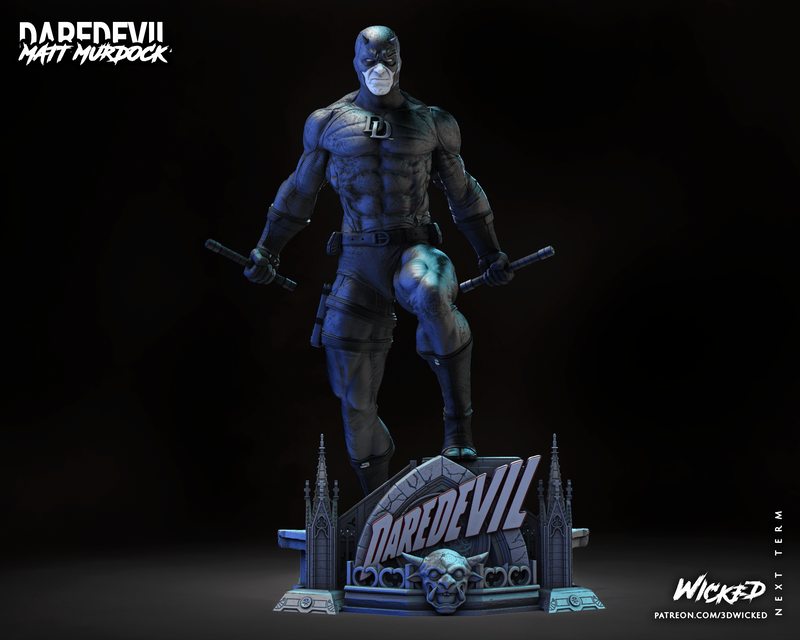 Daredevil Sculpture resin statue kit view 2