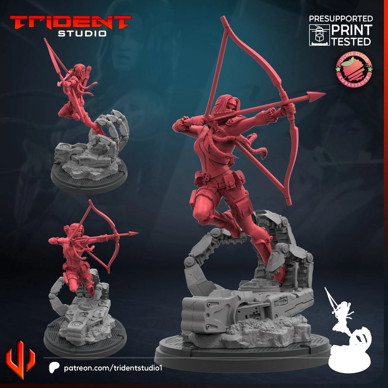 Dani Moonstar Marvel MCP-compatible 40mm resin proxy miniature by Trident Miniatures - product image 2