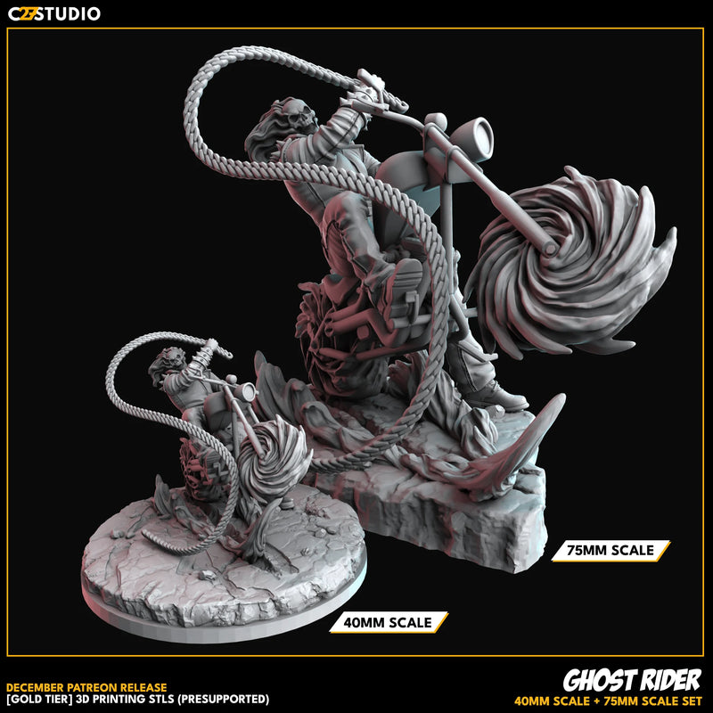 Ghost Rider Marvel MCP-compatible resin miniature by C27 Studios - product image 2