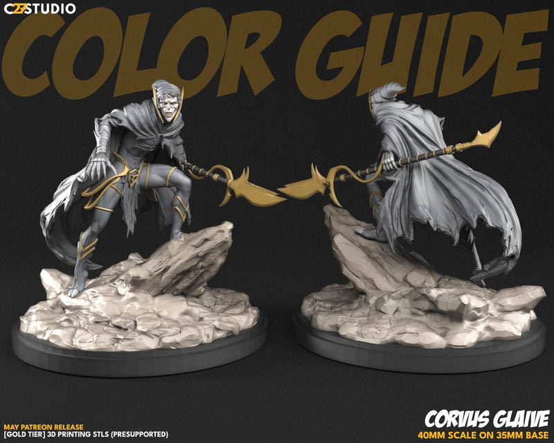 Corvus Glaive Marvel MCP-compatible resin miniature by C27 Studios - product image 2