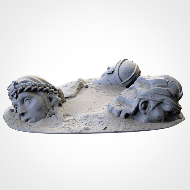 Statues 3D printed terrain view 2