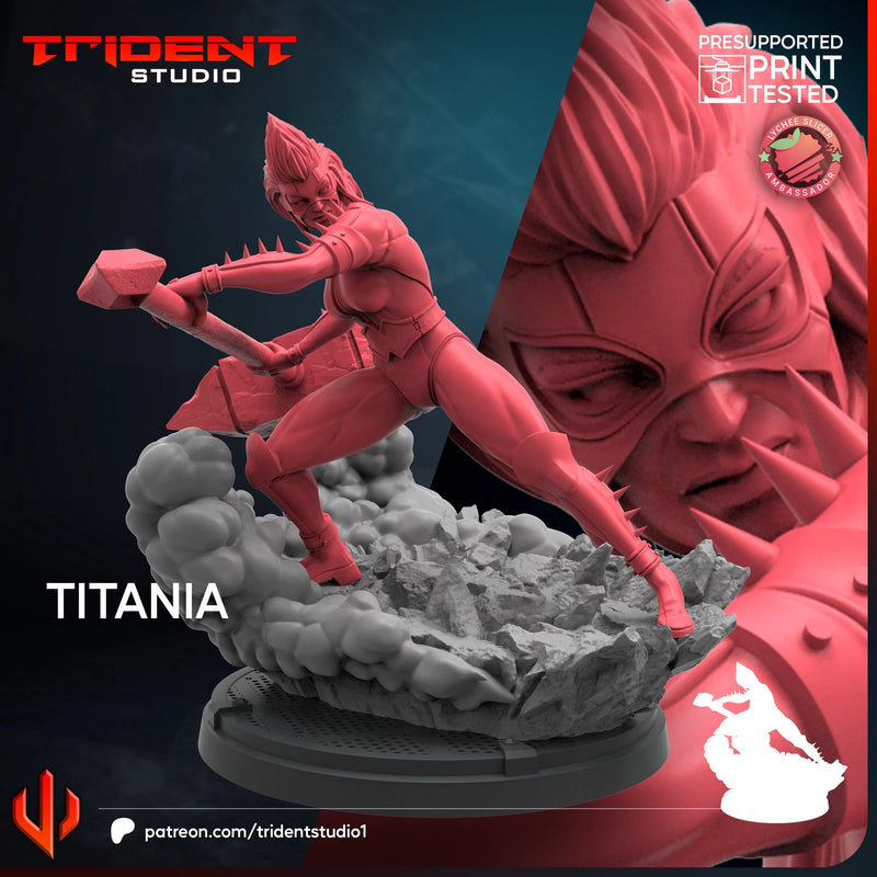 Titania - Sculpt B Marvel MCP-compatible 40mm resin proxy miniature by Trident Miniatures - product image 2