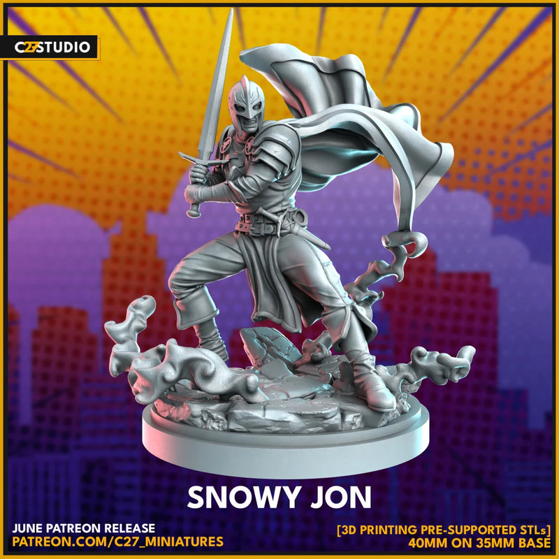 Black Knight Marvel MCP-compatible resin miniature by C27 Studios - product image 2