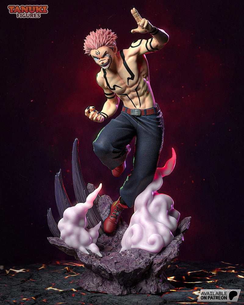 Itadori/Sukuna Resin Statue & Bust - Full Size view 2