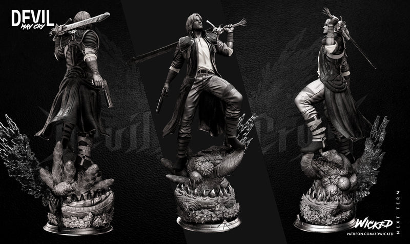 Dante Sculpture resin statue kit view 2