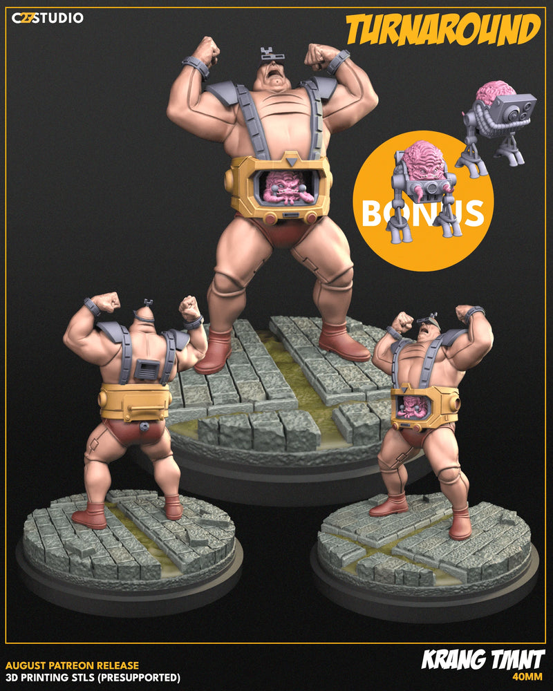 Krang TMNT MCP-compatible resin miniature by C27 Studios - product image 2