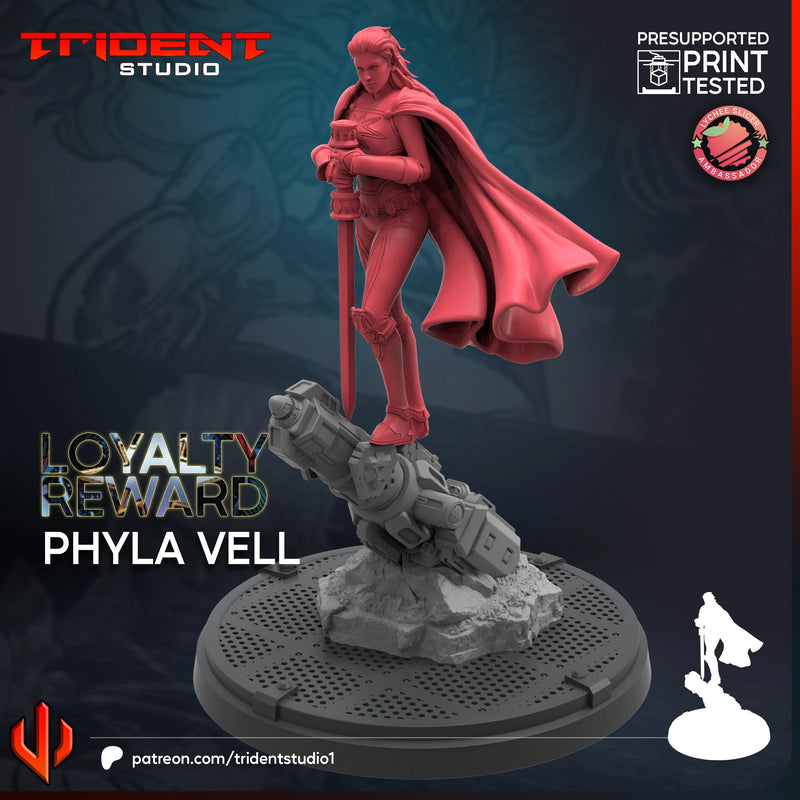 Phyla Vell Marvel MCP-compatible 40mm resin proxy miniature by Trident Miniatures - product image 2