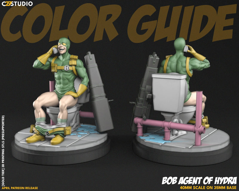 Bob Agent of Hydra Marvel MCP-compatible resin miniature by C27 Studios - product image 2