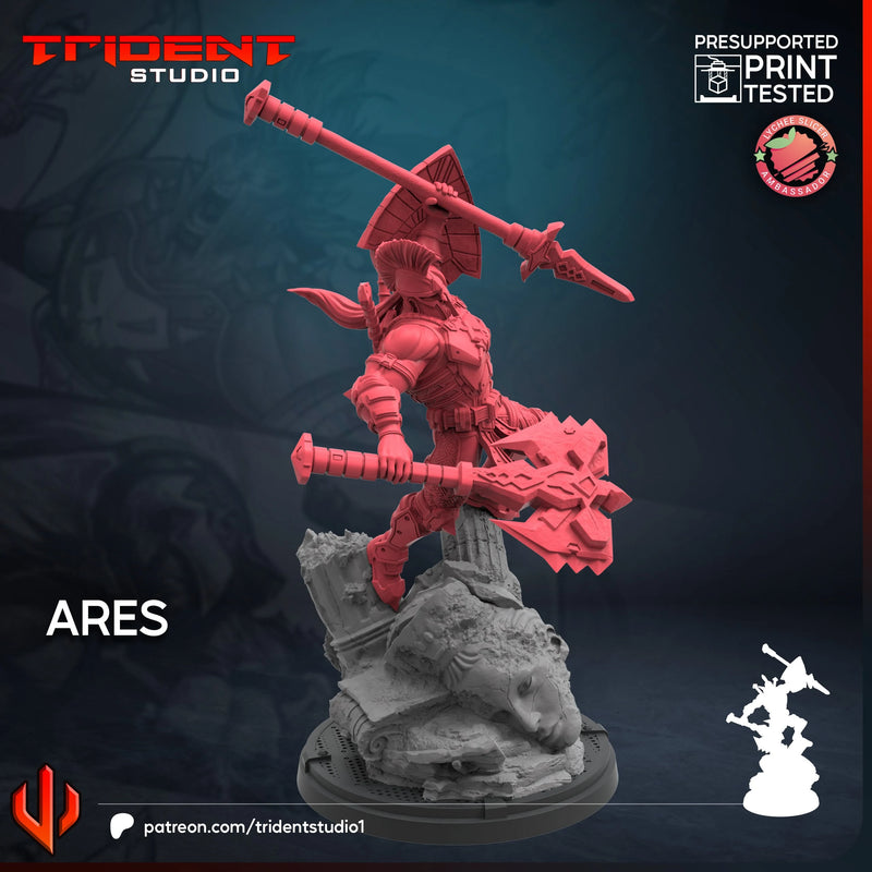Ares Marvel MCP-compatible 40mm resin proxy miniature by Trident Miniatures - product image 2