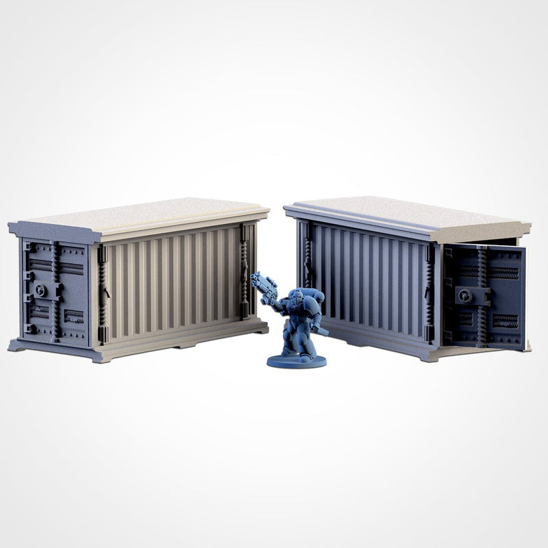Containers 3D printed terrain view 2