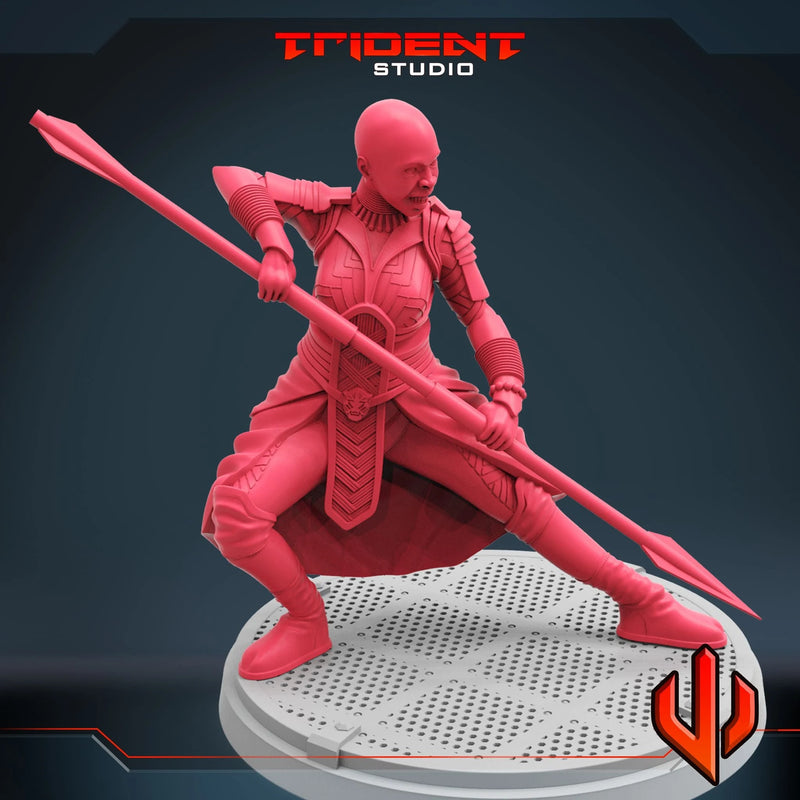 Okoye - Sculpt B Marvel MCP-compatible 40mm resin proxy miniature by Trident Miniatures - product image 2