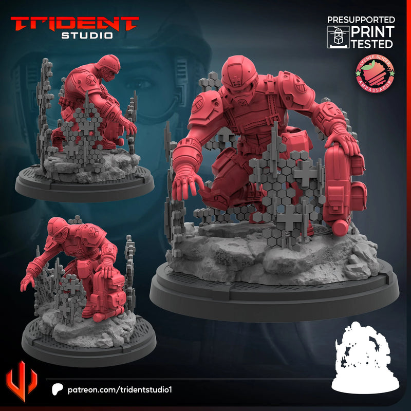 SHIELD Medic Male Marvel MCP-compatible 40mm resin proxy miniature by Trident Miniatures - product image 2