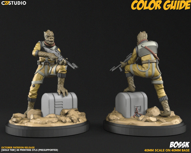 Bossk Star Wars Shatterpoint-compatible resin miniature by C27 Studios - product image 2