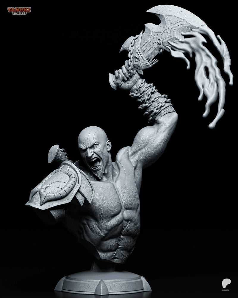 Kratos Resin Statue & Bust - Bust view 2
