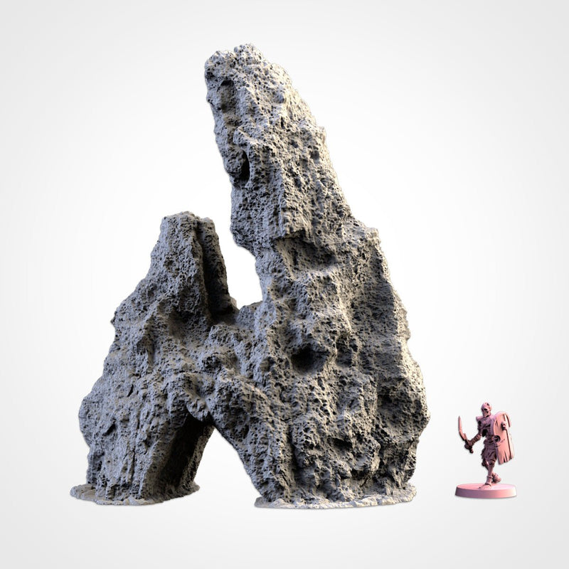 Volcanic Rocks 3D printed terrain view 2
