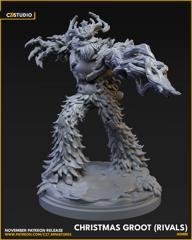 Groot (Christmas) Marvel MCP-compatible resin miniature by C27 Studios - product image 2