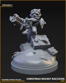 Rocket Raccoon Christmas Marvel MCP-compatible resin miniature by C27 Studios - product image 2