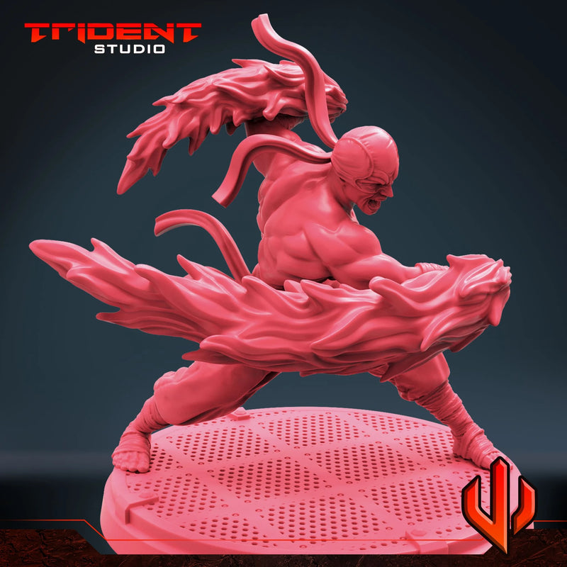 Iron Fist - Sculpt A Marvel MCP-compatible 40mm resin proxy miniature by Trident Miniatures - product image 2