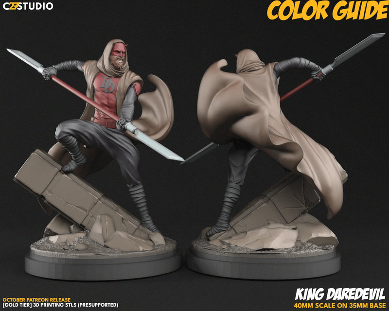 King Daredevil Marvel MCP-compatible resin miniature by C27 Studios - product image 2