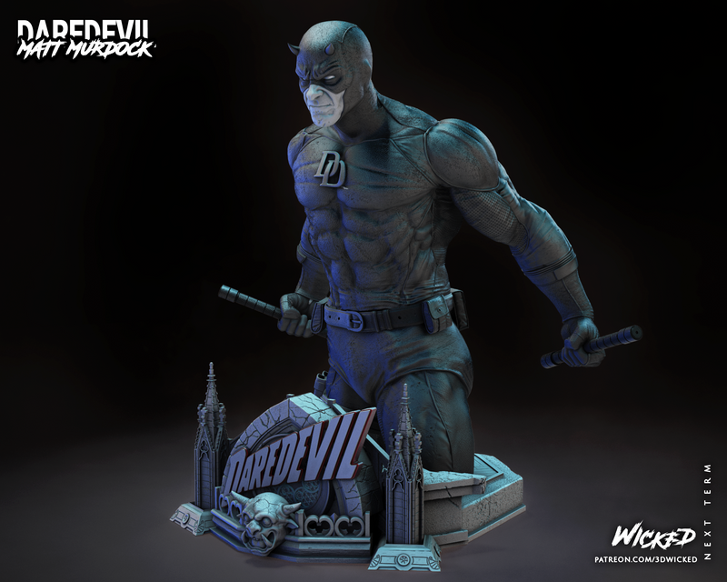 Daredevil Bust resin bust kit view 2