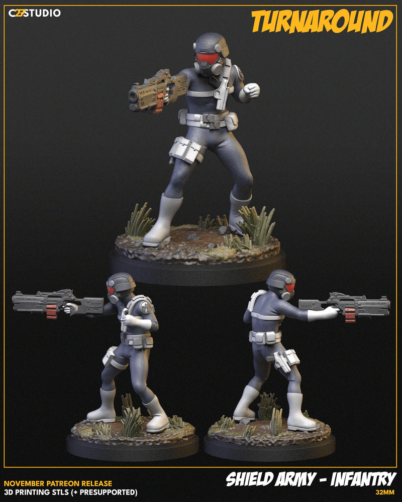 S.H.I.E.L.D. Agent Troopers Marvel MCP-compatible resin miniature by C27 Studios - product image 2