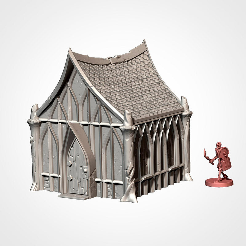 Wood Elf Village 3D printed terrain view 2