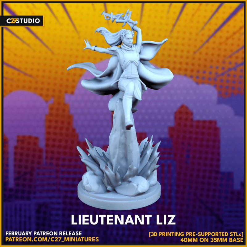Captain Britain (Betsy Braddock) Marvel MCP-compatible resin miniature by C27 Studios - product image 2