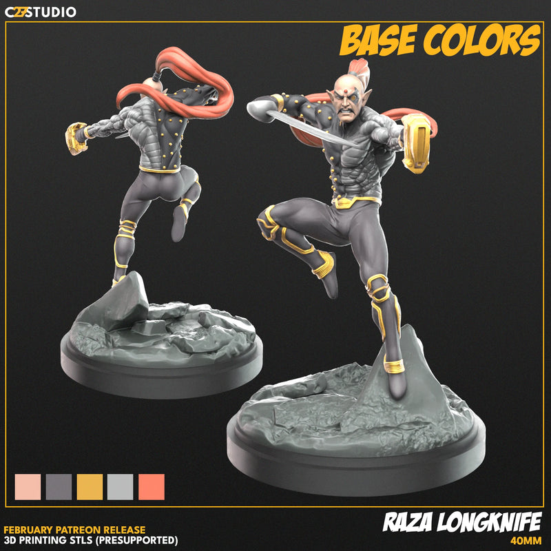Raza Longknife Marvel MCP-compatible resin miniature by C27 Studios - product image 2