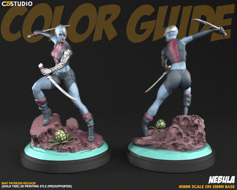 Nebula Marvel MCP-compatible resin miniature by C27 Studios - product image 2