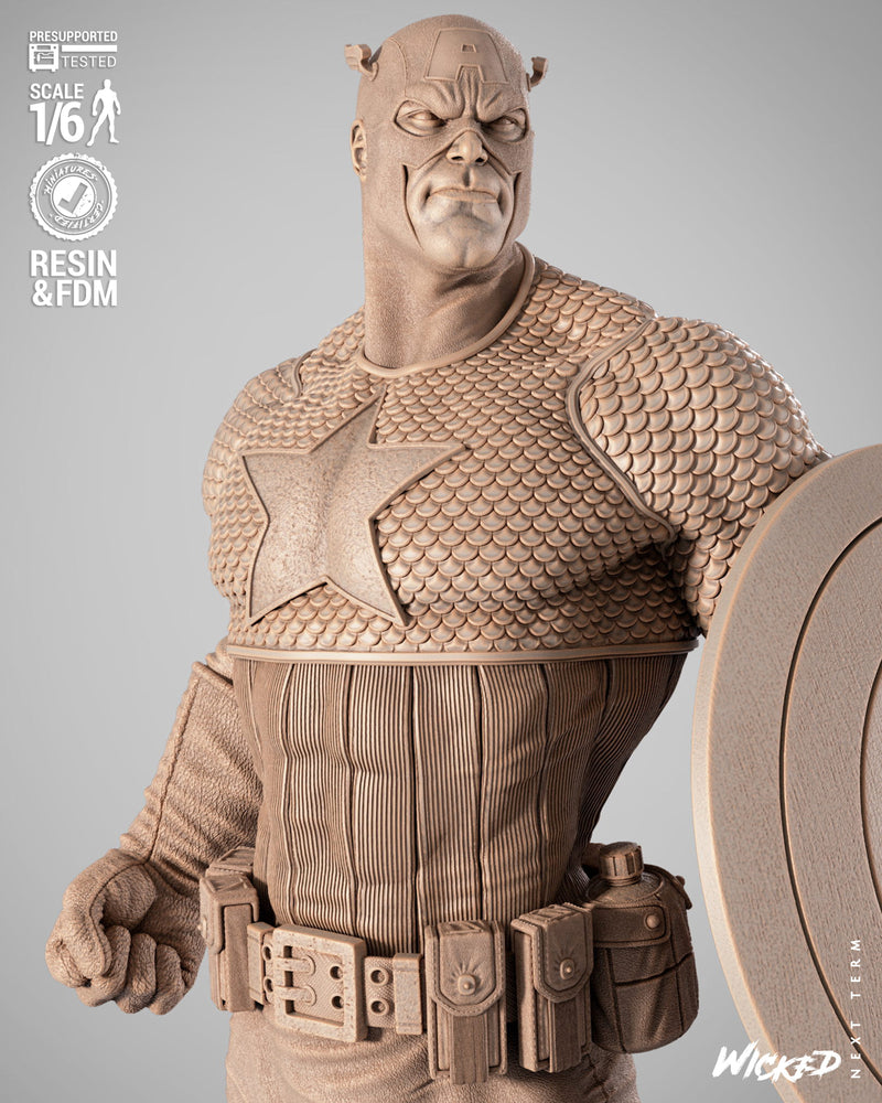 Captain America Sculpture resin statue kit view 2