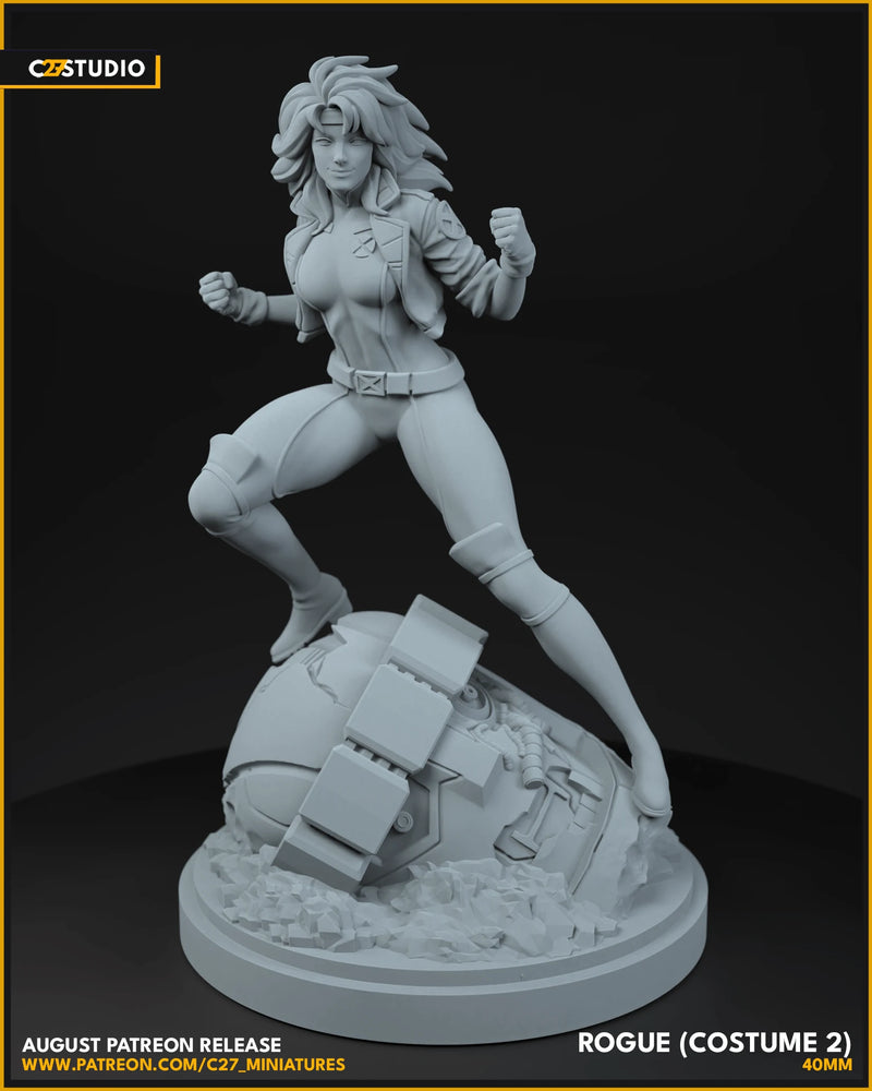 Rogue '97 (2 Costumes) Marvel MCP-compatible resin miniature by C27 Studios - product image 2