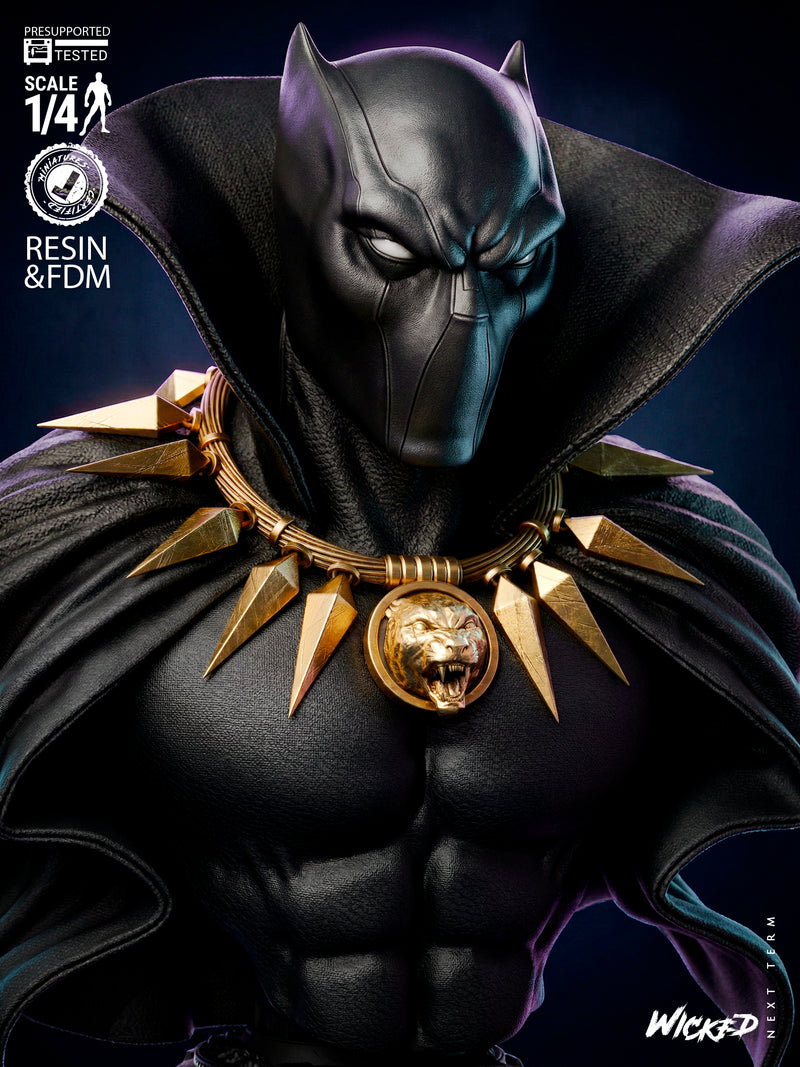 Black Panther Portrait Bust resin bust kit view 2