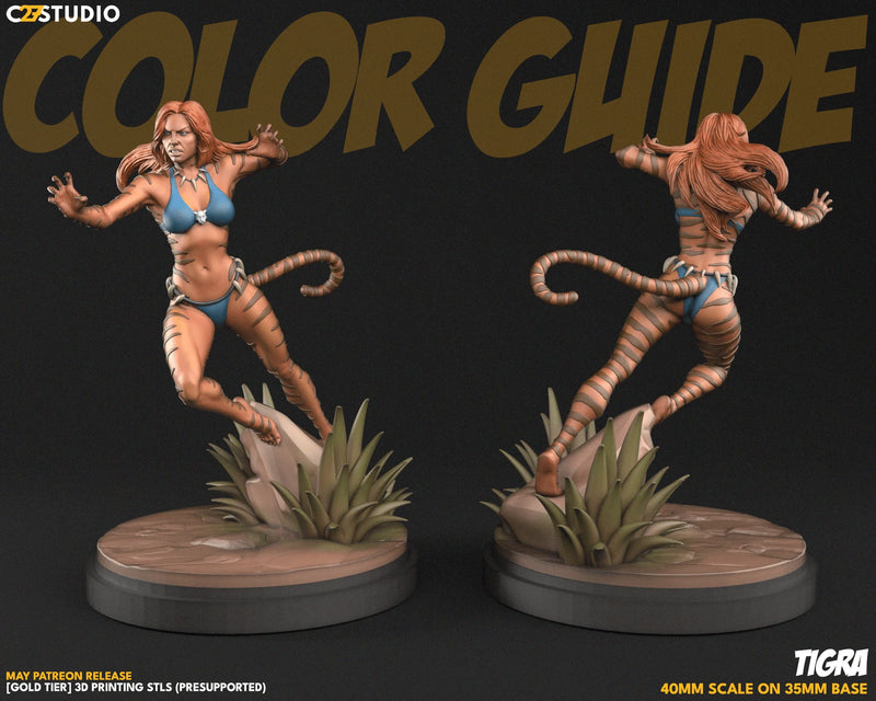 Tigra Marvel MCP-compatible resin miniature by C27 Studios - product image 2