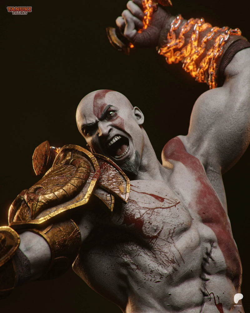 Kratos Resin Statue & Bust - Full Size view 2