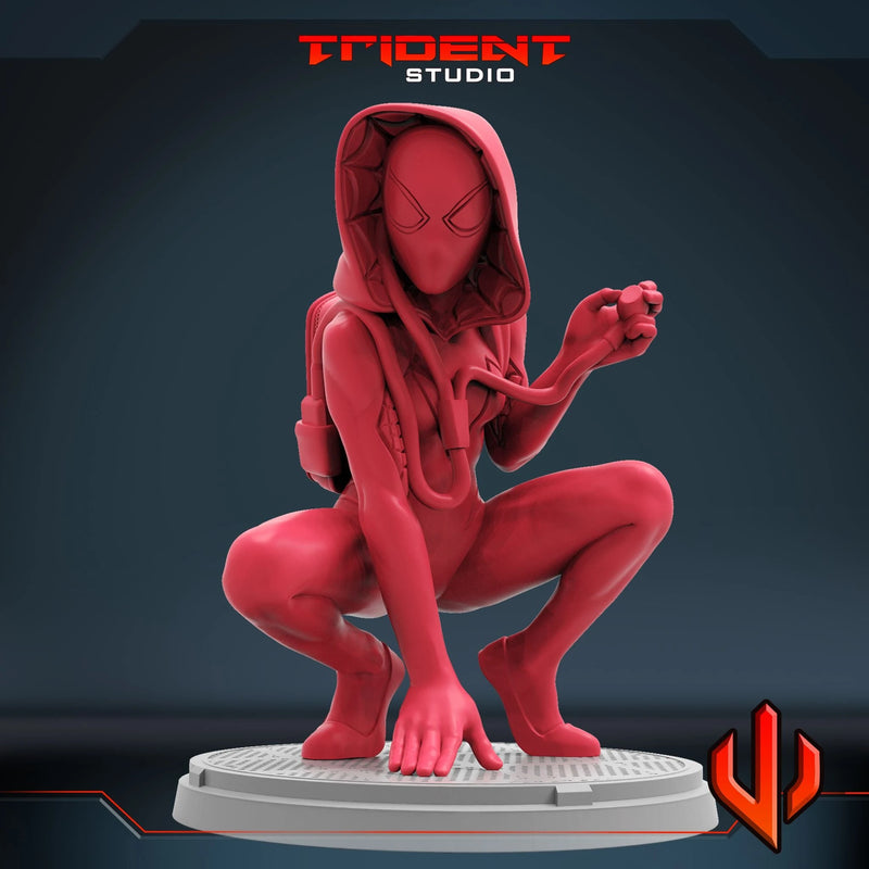Ghost-Spider Marvel MCP-compatible 40mm resin proxy miniature by Trident Miniatures - product image 2