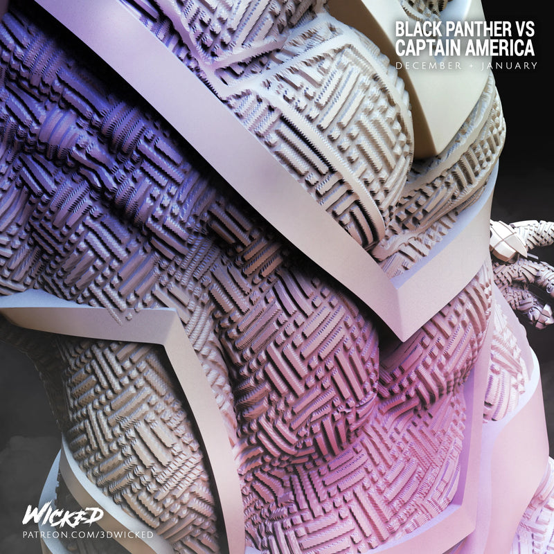 Black Panther Sculpture resin statue kit view 2