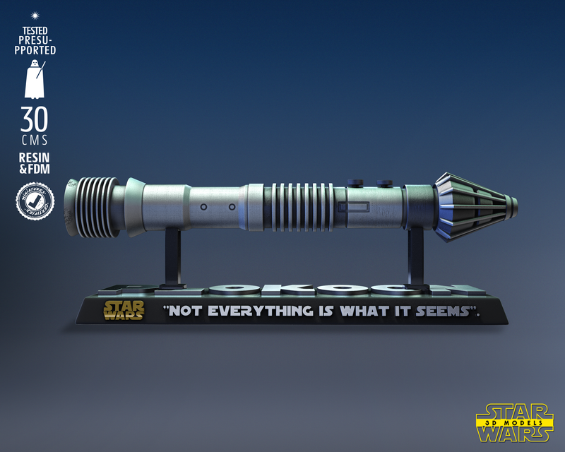 Plo Koon Lightsaber Sculpture