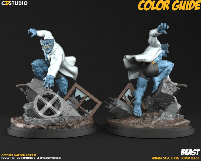 Beast (Oct 2024 Sculpt) Marvel MCP-compatible resin miniature by C27 Studios - product image 2