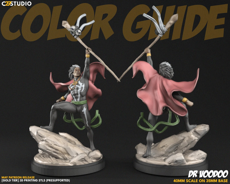 Dr Voodoo Marvel MCP-compatible resin miniature by C27 Studios - product image 2